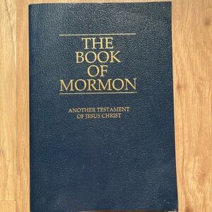 The Book of Mormon Navy Blue Hardcover - Gold Lettering